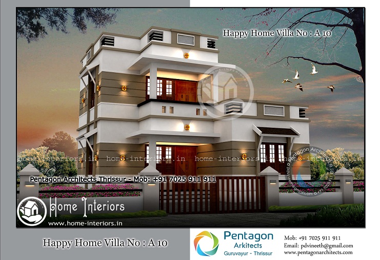 1298 Sq Ft Double Floor Happy Home Villa 10 Design