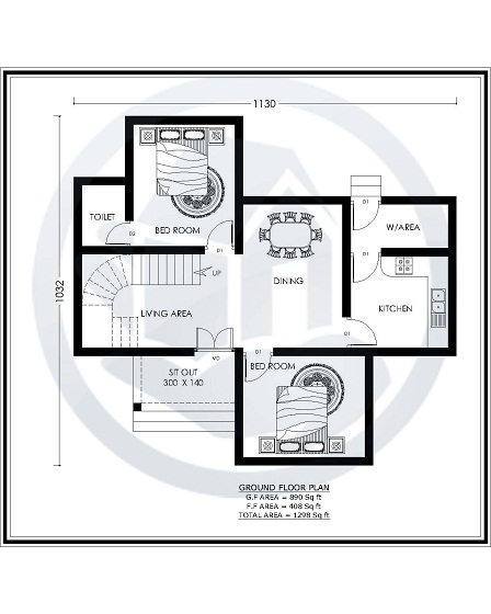 1298 Sq Ft Double Floor Happy Home Villa 10 Design