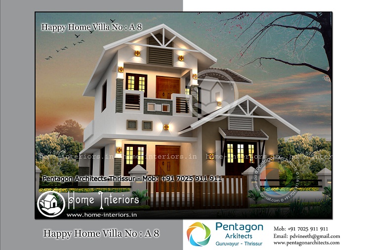 1316 Square Feet Double Floor Contemporary Home Design