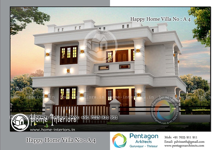 1377 Sq Ft Double Floor Happy Home Villa 4 Design