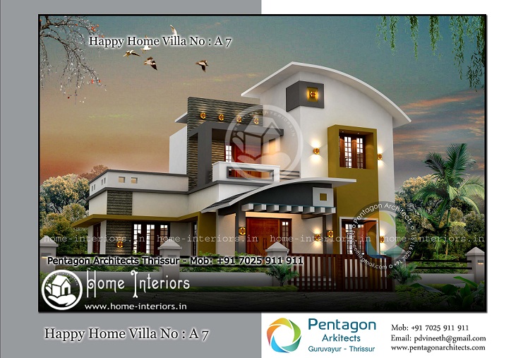 1390 Sq Ft Double Floor Happy Home Villa 7 Design