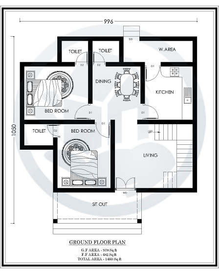 1460 Sq Ft Double Floor Happy Home Villa 1 Home Design