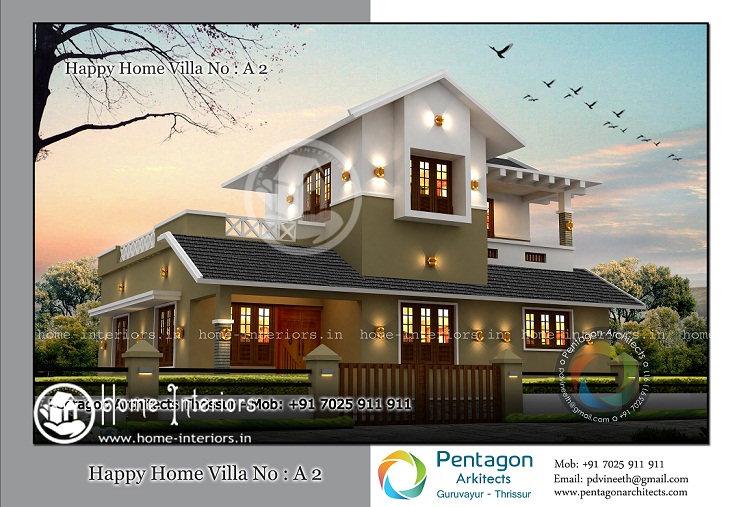 1499 Sq Ft Double Floor Happy Home Villa 2 Design