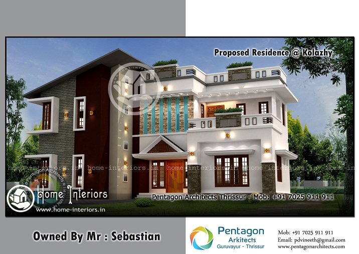 2339 Sq Ft Double Floor Contemporary Home Designs