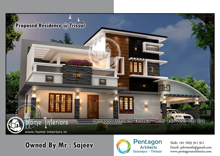 2705 Sq Ft Double Floor Contemporary Home Design