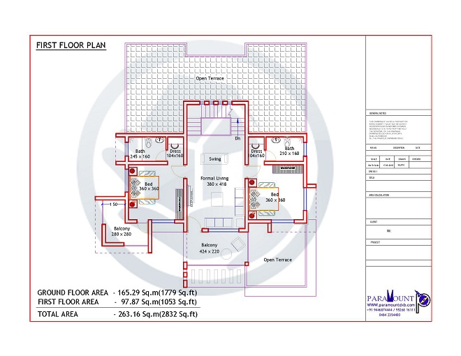 2832 Sq Ft Double Floor Contemporary Home Design
