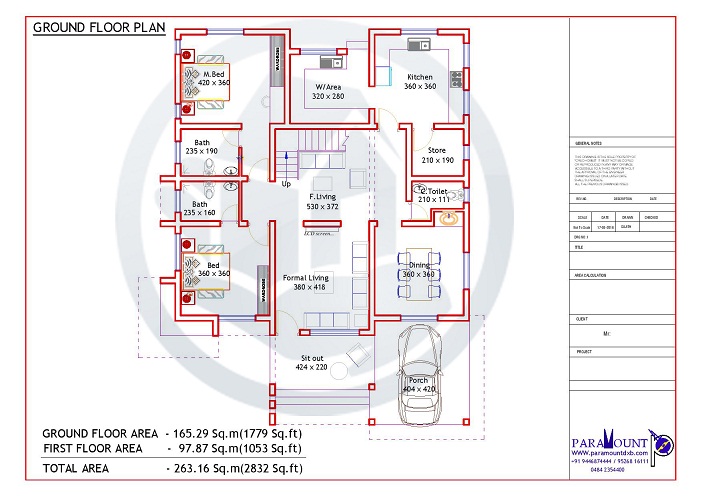 2832 Sq Ft Double Floor Contemporary Home Design
