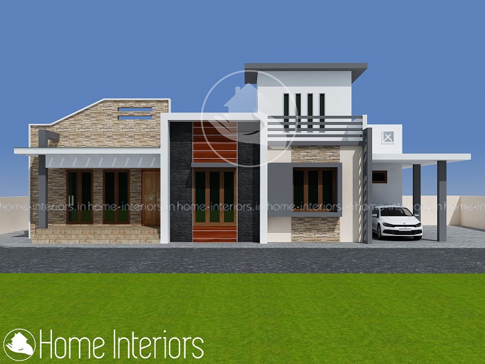 1258 Square Feet Single Floor Modern Budget Home Design