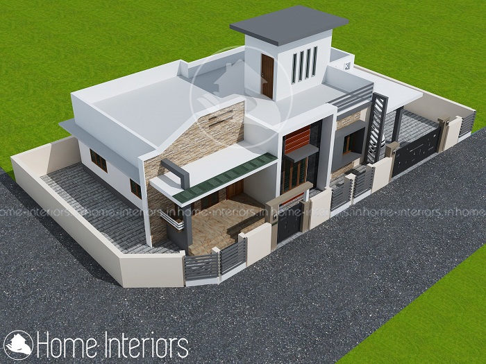 1258 Square Feet Single Floor Modern Budget Home Design