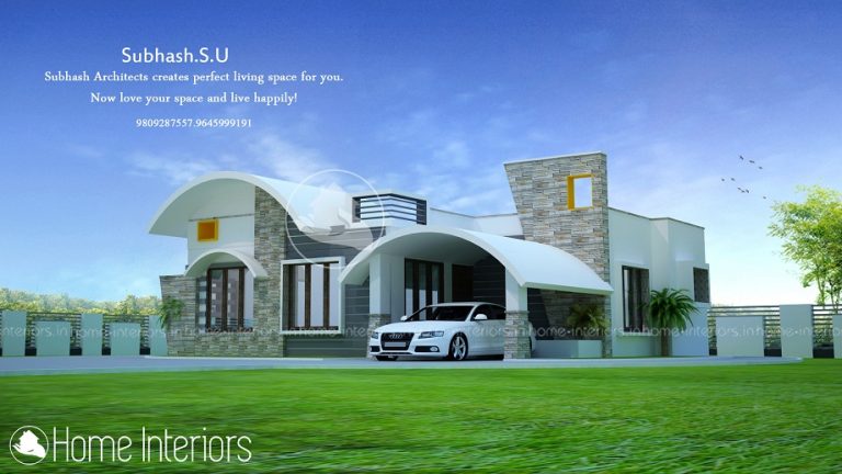 1300 Square Feet Single Floor Contemporary Home Design