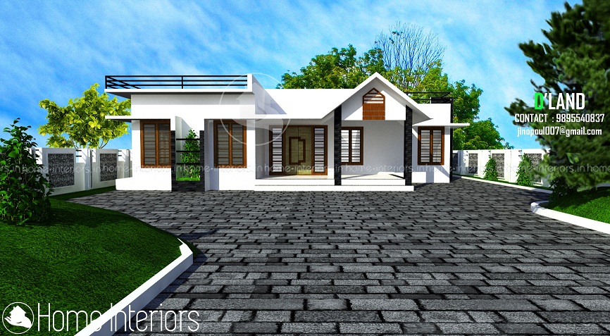 1450 Square Feet Single Floor Contemporary Home Design