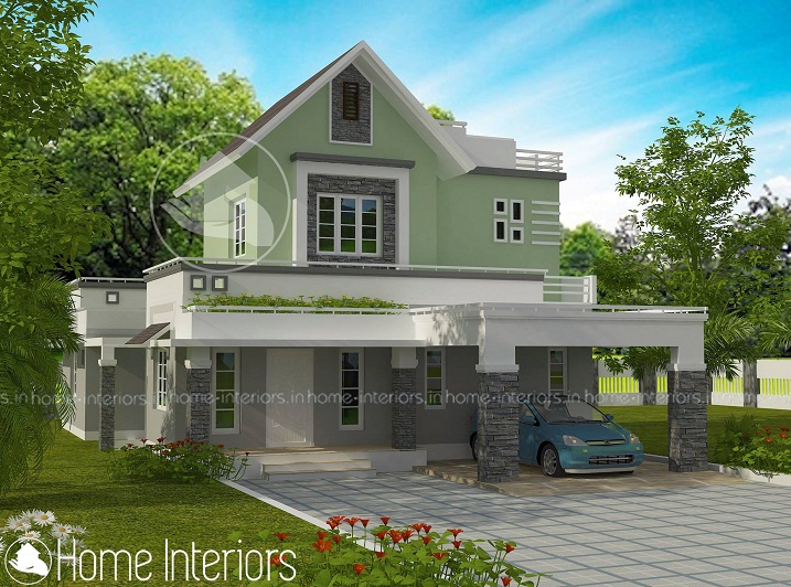 1750 Square Feet Modern Traditional Budget Home Design