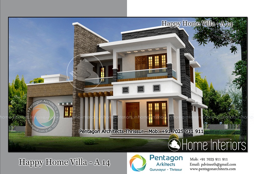 1887 Square Feet Double Floor Happy Home Villa 14 Design