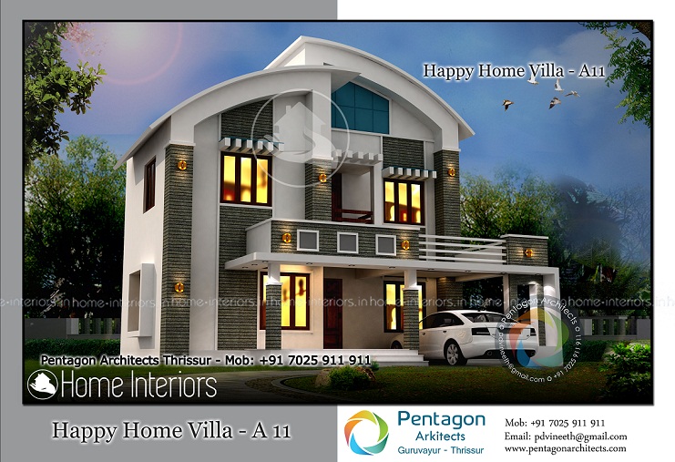 1922 Square Feet Contemporary Happy Home Villa 11 Design