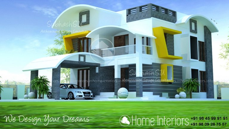 2000 Square Feet Double Floor Contemporary Home Designs