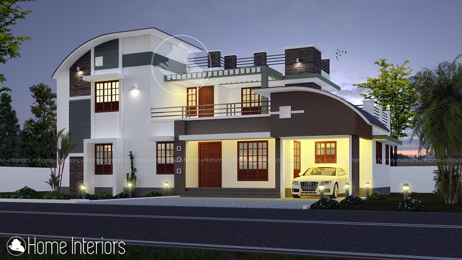 2098 Square Feet Double Floor Contemporary Home Design