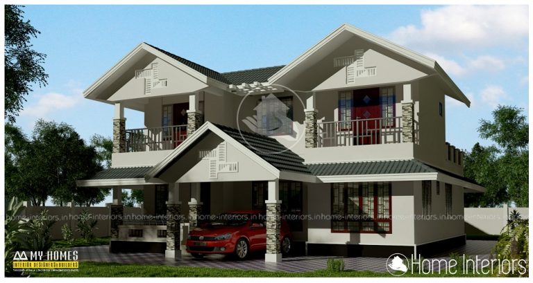 2100 Square Feet Double Floor Contemporary Home Designs