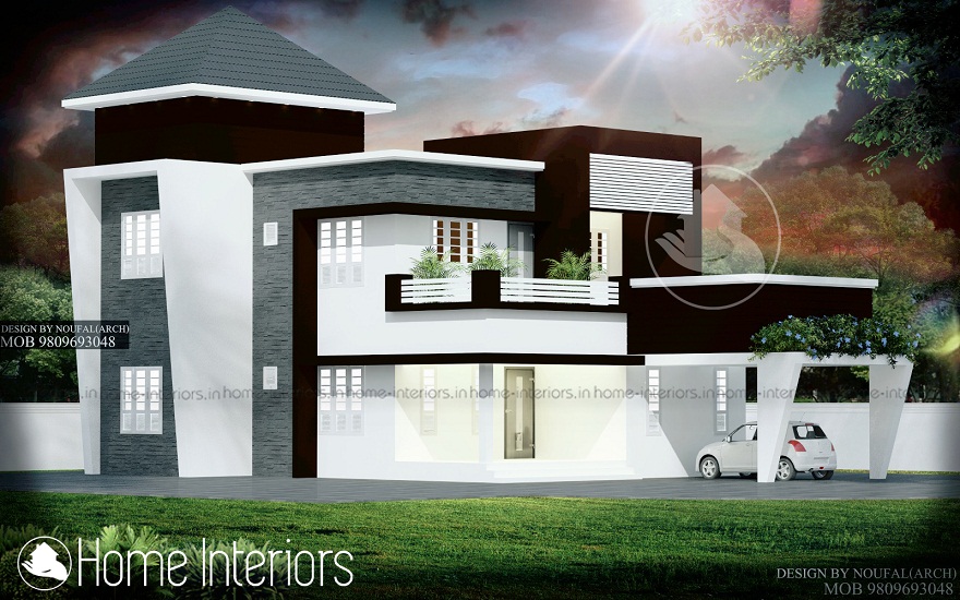 2400 Square Feet Double Floor Contemporary Home Design