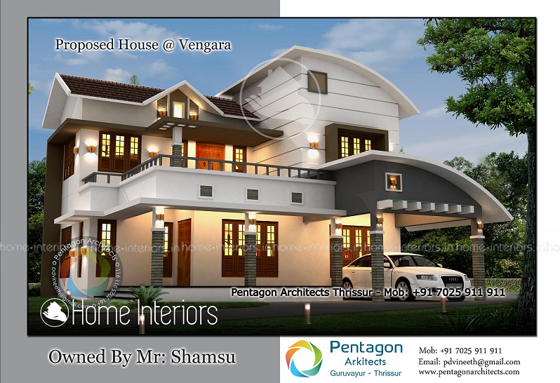 2509 Square Feet Double Floor Contemporary Home Designs