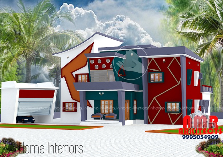 2572 Square Feet Double Floor Contemporary Home Design