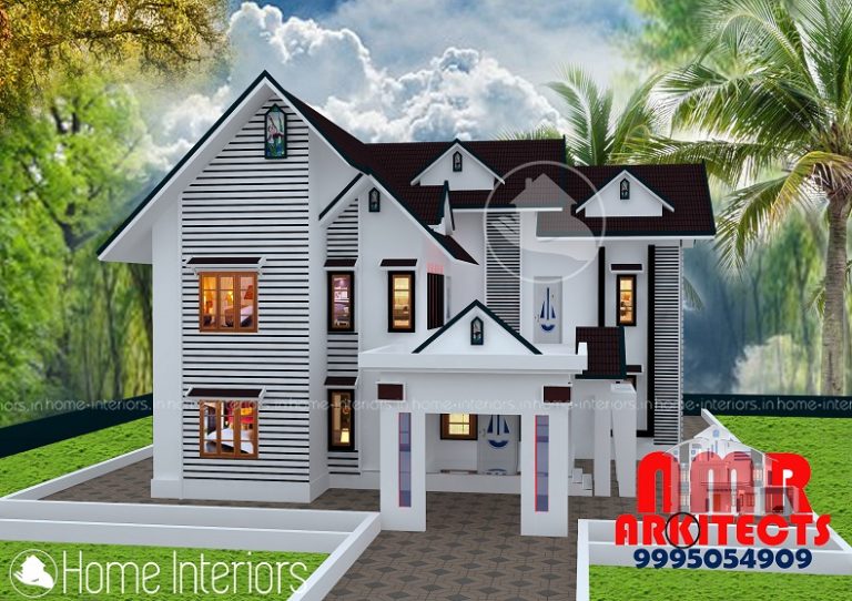 2628 Square Feet Double Floor Contemporary Home Design
