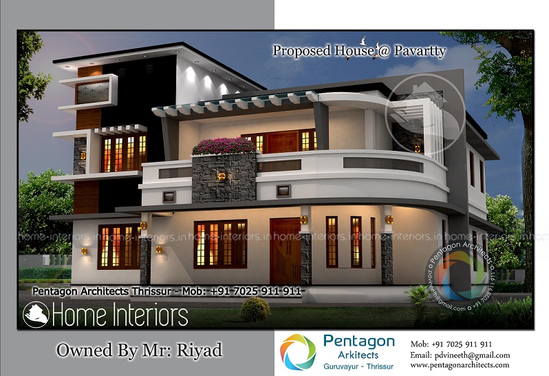 2927 Square Feet Double Floor Contemporary Home Design