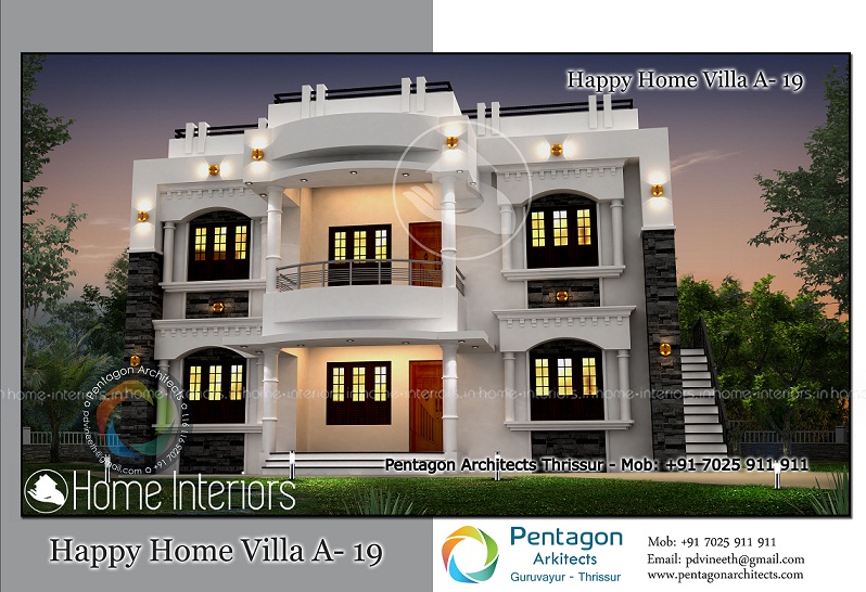 3107 Square Feet Double Floor Budget Villa 19 Home Design