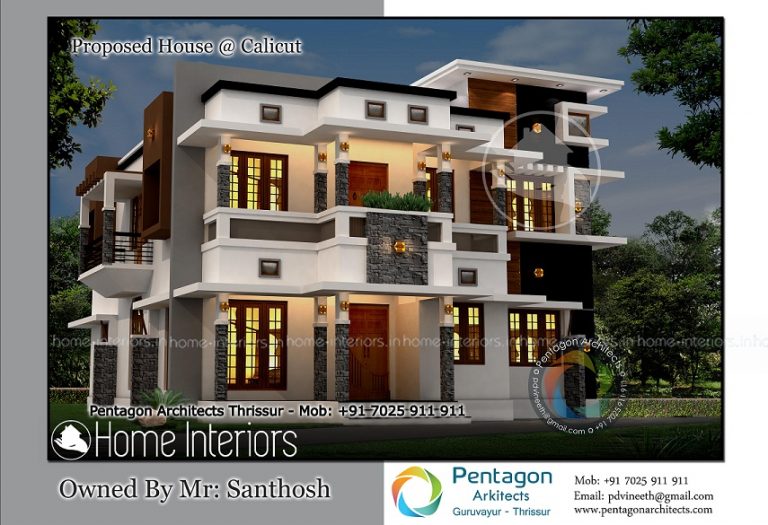 3111 Square Feet Double Floor Contemporary Home Design
