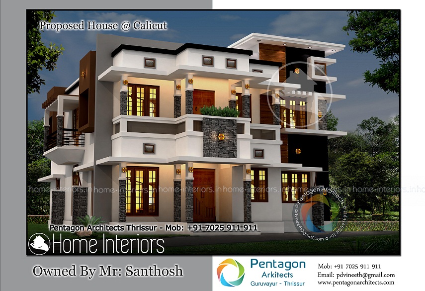 3111 Square Feet Double Floor Contemporary Home Design