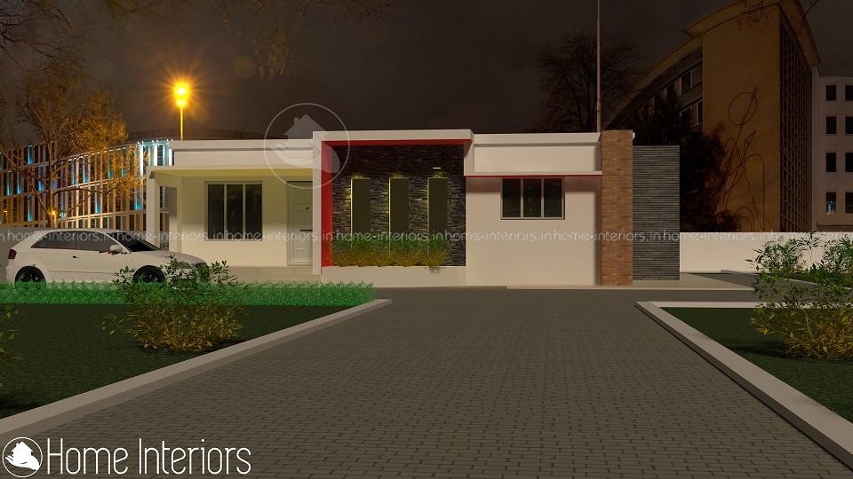 1058 Square Feet Single Floor Contemporary Home Design