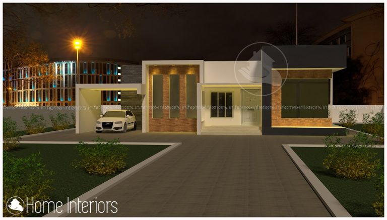 1400 Square Feet Single Floor Contemporary Home Design