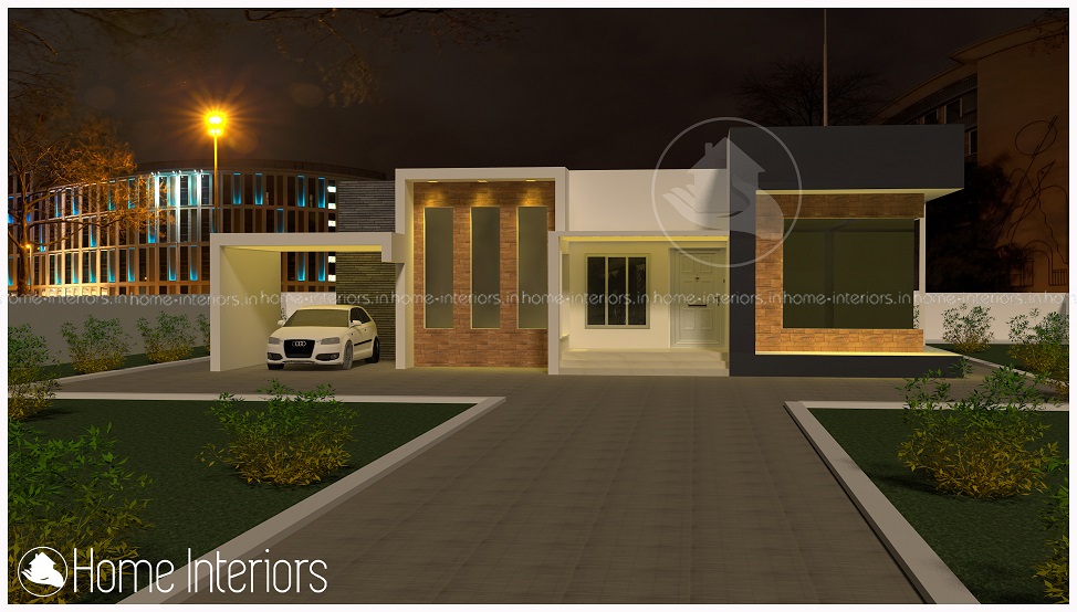 1400 Square Feet Single Floor Contemporary Home Design