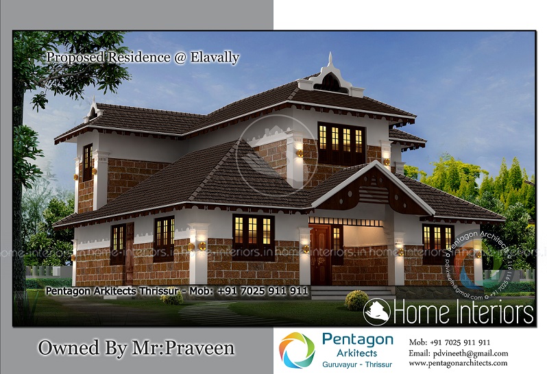 1902 Square Feet Double Floor Traditional Home Design