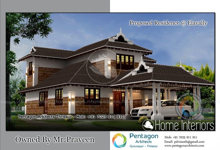 1903 Square Feet Double Floor Traditional Home Design