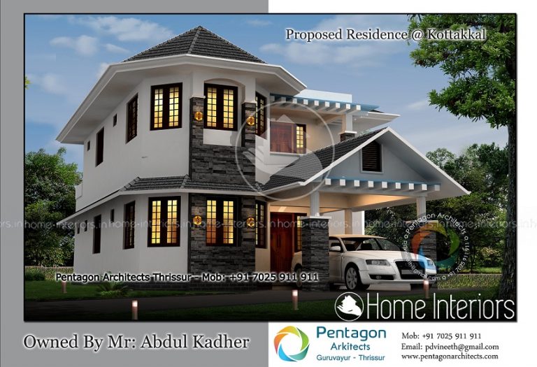 2085 Square Feet Double Floor Contemporary Home Design