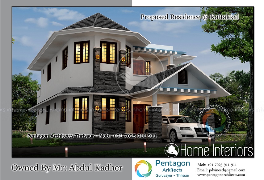 2085 Square Feet Double Floor Contemporary Home Design