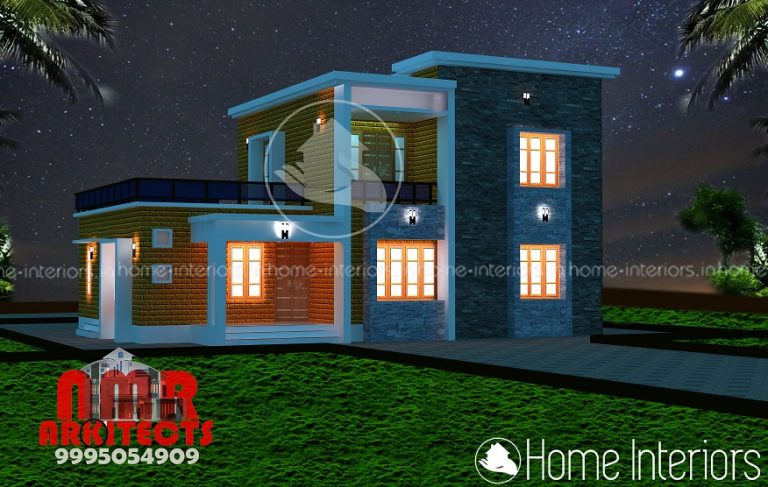2087 Square Feet Double Floor Contemporary Home Design