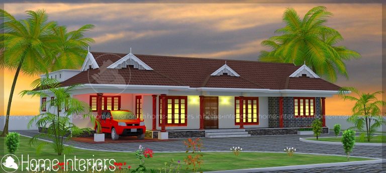 2200 Square Feet Single Floor Traditional Home Design