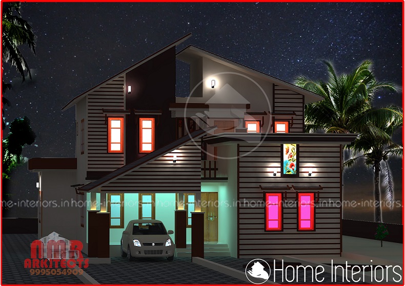 2245 Square Feet Double Floor Contemporary Home Design