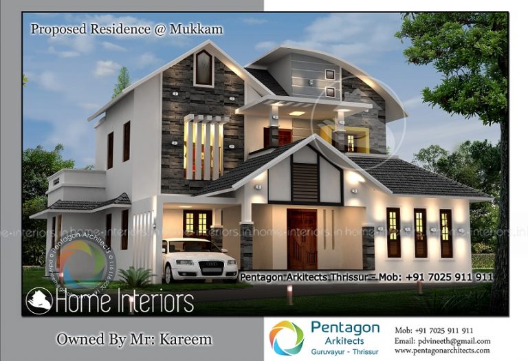 2258 Square Feet Double Floor Contemporary Home Design