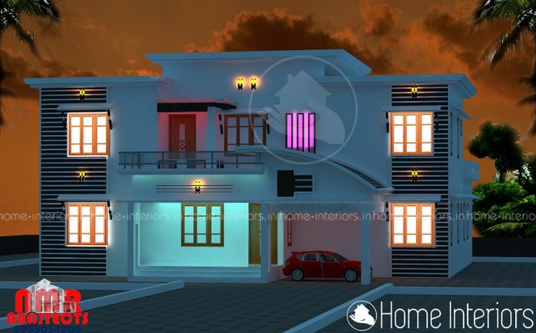 2500 Square Feet Double Floor Contemporary Home Design