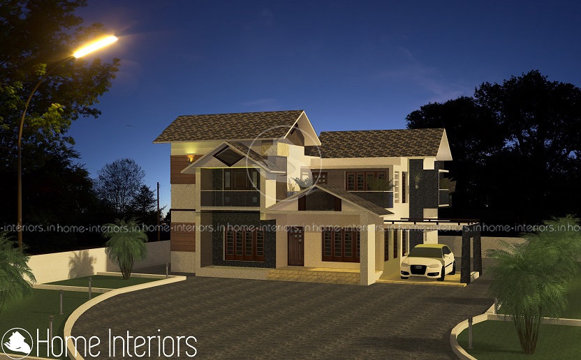 2700 Square Feet Double Floor Contemporary Home Design