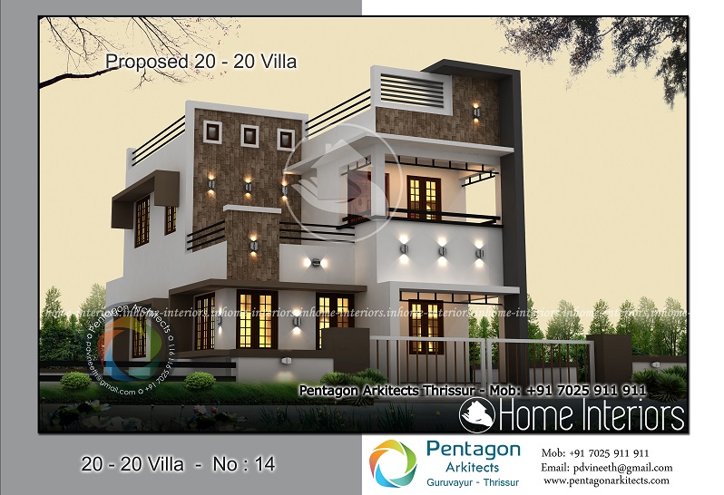 1618 Square Feet 4 BHK Contemporary 20-20 Home Villa 14 Design