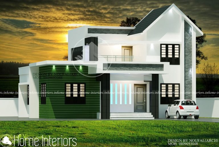 1700 Square Feet Double Floor Contemporary Home Design