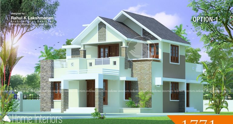 1771 Square Feet Double Floor Modern Home Design