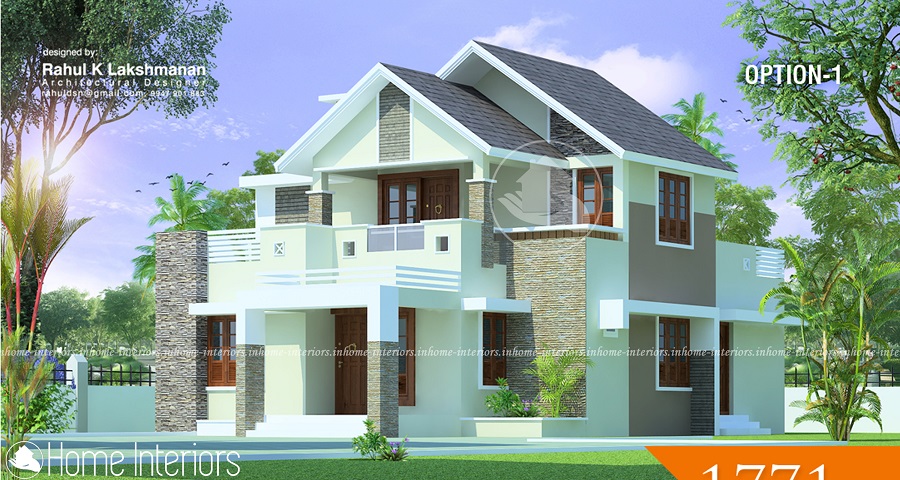 1771 Square Feet Double Floor Modern Home Design