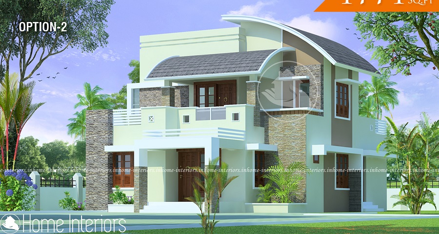 1771 Square Feet Double Floor Contemporary Home Design