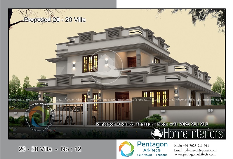 1921 Square Feet 3 BHK Contemporary 20-20 Home Villa 12 Design