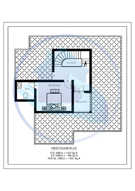 1921 Square Feet 3 BHK Contemporary 20-20 Home Villa 12 Design