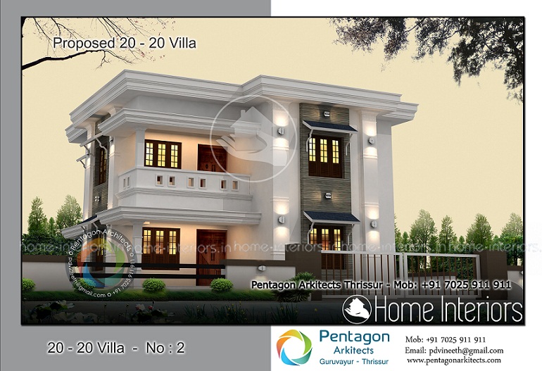 1935 Square Feet 4BHK Contemporary 20-20 Home Villa 2 Design